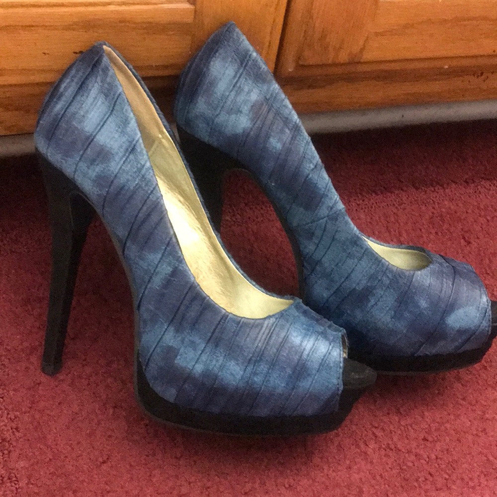 Blue Denim Stiletto Shoe